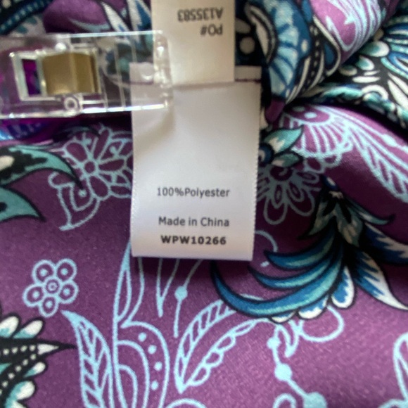 NWT 41 Hawthorn Trina Bell Sleeve Purple Paisley Print Blouse Size 2X NWT - Picture 10 of 15